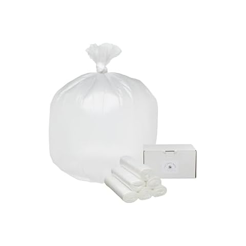 Top Knot Bags 45 Gallon Garbage Trash Bag 40X48" Clear 150 Count Can Liner Bulk 40 Gallon 41 Gallon 42 Gallon 44 Gallon Made in USA Cover