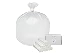 Top Knot Bags 45 Gallon Garbage Trash Bag 40X48" Clear 150 Count Can Liner Bulk 40 Gallon 41 Gallon 42 Gallon 44 Gallon Made in USA