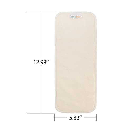 ALVABABY 6PCS Cloth Diaper Inserts - 5-Layer Super Soft Inserts for Diapers and Covers - Thumbnail 4