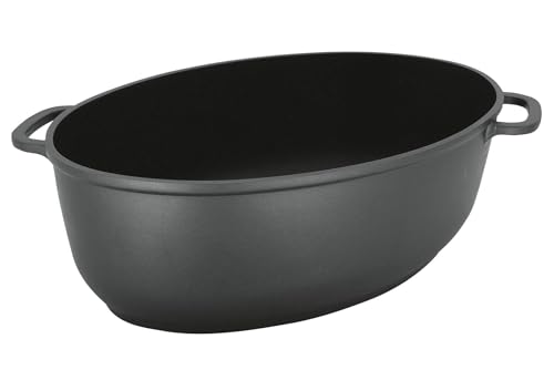 Karl Kruger Delta Aluguss Series Goosebread Oval with Aroma Knob and 1 Pair of Gloves Glass Lid Ovenproof - Image 2