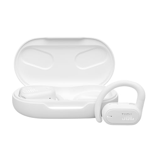 JBL Soundgear Sense, Wireless Bluetooth Open-Ear Headphones, Waterproof with Comfortable Fit, in White
