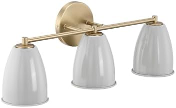 DESIGNERS FOUNTAIN Biba 3-Lights Vanity Light Fixture, 24 Inch Wall Mount Sconce for Bathroom, Bedroom or Mirror, Brushed Gold, D287M-3B-BG