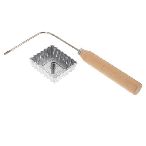 Toyvian Molde Casero de Aluminio para Freír Camarones y Snacks Fritos Molde Cuadrado Mango Utensilio de Cocina Resistente Corrosión Adecuado para Frituras Casa