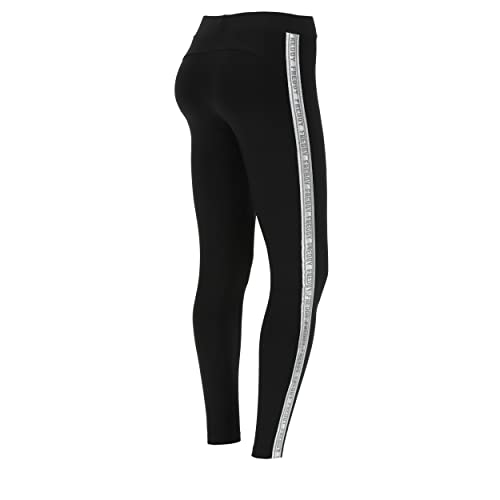 Leggings noirs à rayures jacquard argentées FREDDY du studio à la ville