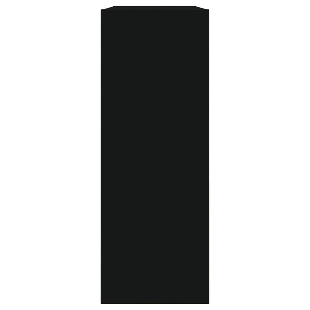 Schuhschrank Schwarz 80x21x57 cm Holzwerkstoff, Schuhschrank aus Holz, Lagerschrank, Perfekt für schmale Flure, Wohnzimmer, Schlafzimmer