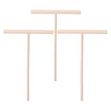 JECOMPRIS 3 Piezas de Madera para Extender Crepes: Palitos en Forma de T para Hacer Panqueques, Alisador de Masa, Plancha, Herramientas Chinas para Hacer Dosa Jianbing, Accesorios de Cocina
