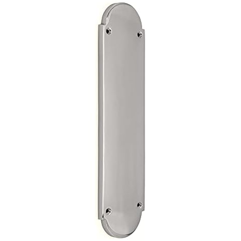 Victorian Style Satin Chrome Finger Push Plate Cover