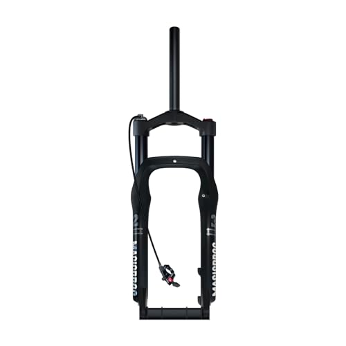 Bicicleta de montaña eléctrica HOMSXPAC 4.0 con llantas anchas, 20/26 pulgadas, para nieve y playa. Horquilla de aire de 1-1/8'. Freno de disco delantero recto. Recorrido de 120 mm. Eje trasero de 9 x