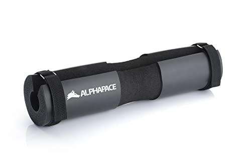 ALPHAPACE Langhantel-Polster - Hip Thrust Polster für Langhantelstange - Barbell Pad als Nackenpolster für Langhantel - Hip Pads, Squad Pads für Kniebeugen, Lunges, Fitness in Schwarz