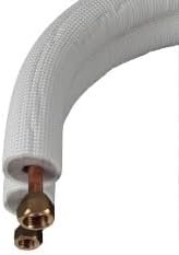 1/4" LL x 3/8" SL Mini Split Refrigerant Line Set w/ Flare Nuts, 1/2" Insulation (50 Ft.)