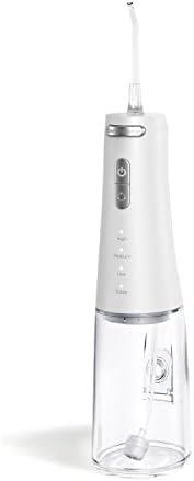 Zao's Selection Cordless Water Flosser, 300ml Water Picks for Teeth Cleaning, 20-115 PSI Portable Teeth Cleaner with 4 Modes 7 Tips, IPX7 Power Dental Oral Irrigator for Braces, Ivory