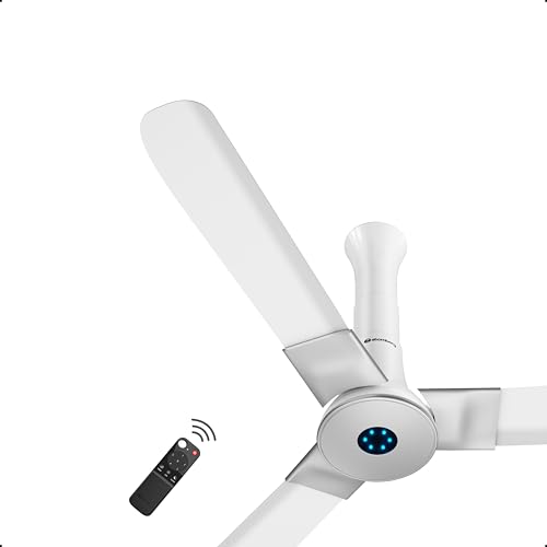 Image of atomberg Studio+ 1200mm BLDC Ceiling Fan with Remote Control | BEE 5 star Rated Energy Efficient Ceiling Fan | High Air Delivery with LED Indicators | 3 Year Warranty (Marble White)