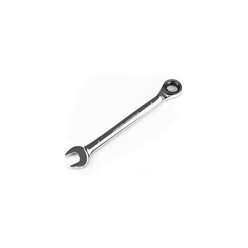 Egofine 8mm Ratcheting Combination Wrench Metric, Industrial Grade Gear Spanner with 12-Point Design, 72-Tooth Ratchet, Chrome Vanadium Steel