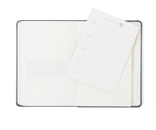 Image of A6 (4 x 5.6 in) Professional Notebook, 160 Lined Pages, 100 GSM Thick Paper, Premium PU Leather Hardcover, Includes 2025 Annual Planning Card, Light Steel Blue