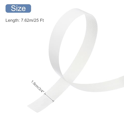 QUARKZMAN Holz Furnierkantenband, 3/4 Zoll x 25 Ft Holz Furnierstreifen für Schrankreparatur Möbelrestaurierung Weiß