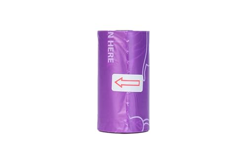 Image of Glad for Pets Scented Dog Waste Bags, Tear-Resistant Pet Poop Pick-up Bags with Leak Protection, Fresh Lavender Scent, Fun Purple Bag Designs, 6 Rolls, 90 Bags Total