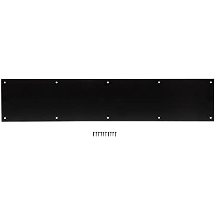 National Hardware N270-352 Door Kickplate - 8 x 34 Aluminum Matte Black Finish with Easy Surface Mounting Hardware Included