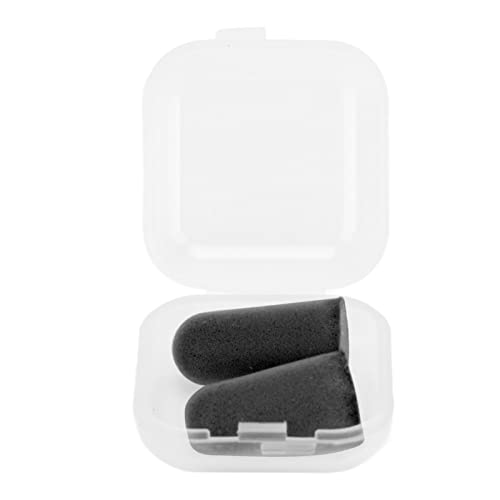 Leapiture 2Pcs Ultra Soft Sponge Earplugs Sound Insulation Noise Prevention Household Sound Insulation Earplugs for Sleeping, Travel, Shooting and Working (Black)