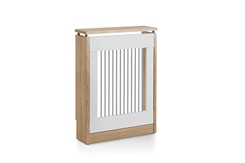 TOPKIT | Cubreradiador Cristian 3060 |60 cm de Ancho|Cubreradiador pequeño|Diseño Elegante| Roble Blanco