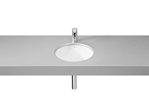 Roca,Foro,Lavabo de porcelana de bajo encimera,Blanco,410mm x 410mm x 165mm,A327884000