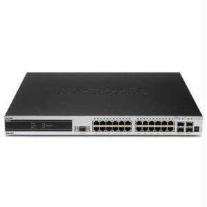 xStack Managed 24-Port Gigabit L2+ Switch, 4 Combo SFP, 3 10-Gigabit Slots, IPv6