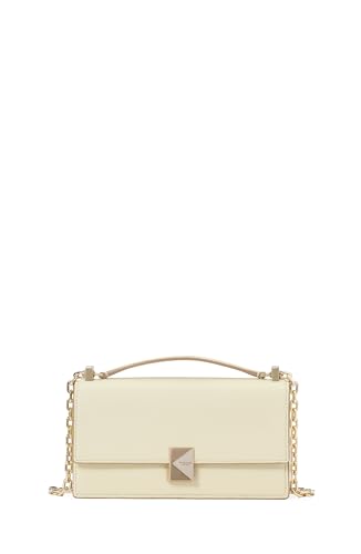 kate spade new york Deco Flap Chain Crossbody, Sweet Cream, S, Deco Flap Chain Crossbody