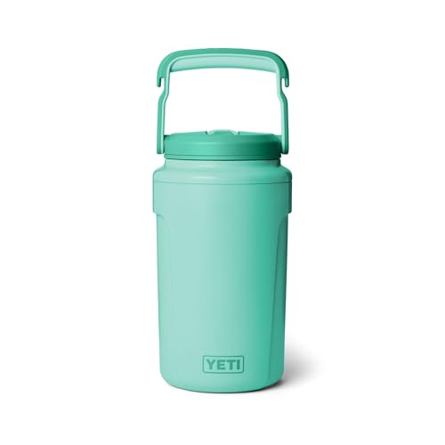 YETI Silo Half Gallon Insulated Straw Cap Water Jug – Leakproof, Lightweight Sports Bottle with Fence Hook Handle – Keeps Drinks Ice-Cold – Ideal for Gym, Sports & Tournaments, Seafoam