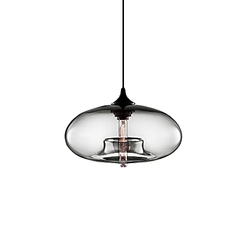 Candelabro de vidrio soplado artesanal y diseño industrial simple con acabado retro exclusivo 2