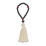 DuskHaven Cuerda de Oración Ortodoxa, Cruz de de Oración, Borla con de Cruz de, Crucifijo de de Madera para Escritorio, Estant, Longitud 23 Cm
