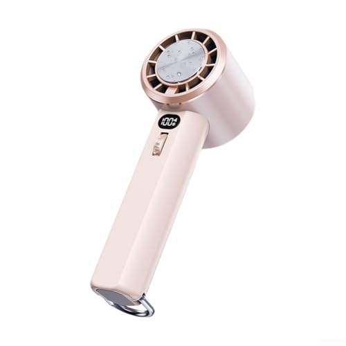 Ventilador portátil recargable por USB con velocidades ajustables y tecnología de semiconductores (beige)