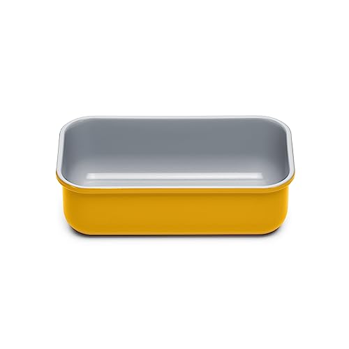Caraway Non-Stick Ceramic 1 lb Loaf Pan - Naturally Slick Ceramic Coating - Non-Toxic, PTFE & PFOA Free - Perfect for Pound Cakes, Breads, & More - Marigold