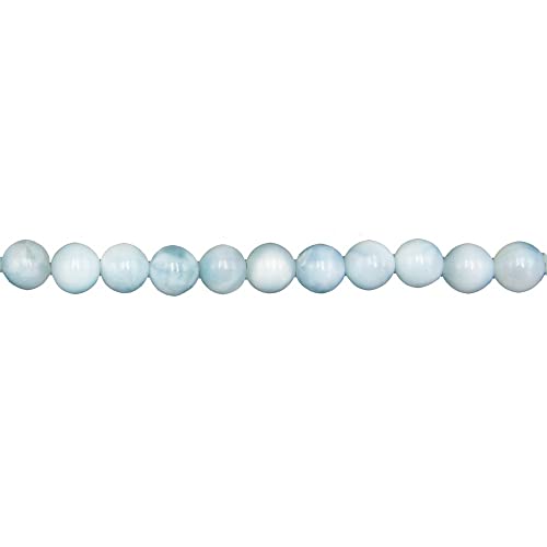 Fil Larimar perles rondes 6mm calibrées pour enfilage et lithothérapie