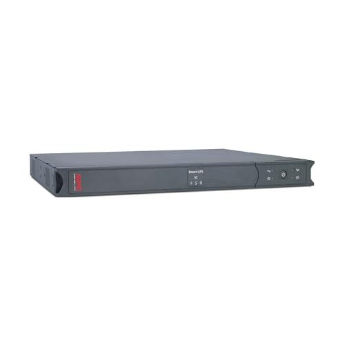 Image of APC Smart-UPS SC - Uninterruptible Power Supply 450VA Rackmount 1U, SC450RMI1U - Line Interactive, 4 Outlets IEC-C13, Shutdown Software