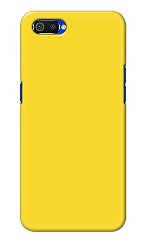 Image of Printed Hard Back Cover Case for Realme C2 | Oppo A1K Back Cover (Plain Yellow) -1803