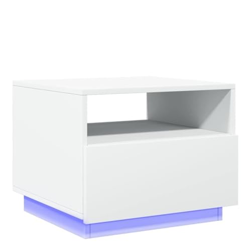 Wenjingqi Mesa de Centro con Luces LED 50x49x40 cm, 839826