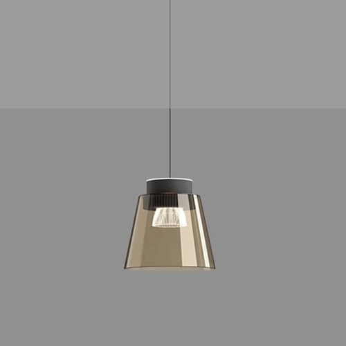 Suspension chambre chevet salon - Lampe suspendue verre bleu sarcelle 12,5x16cm