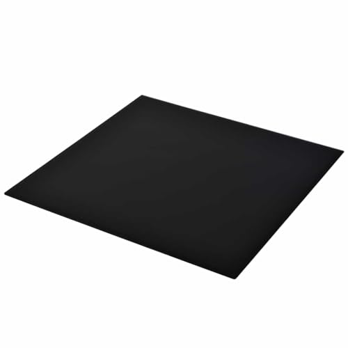 Plateau de table noir en verre trempé 6 mm de prestige pour salon et jardin