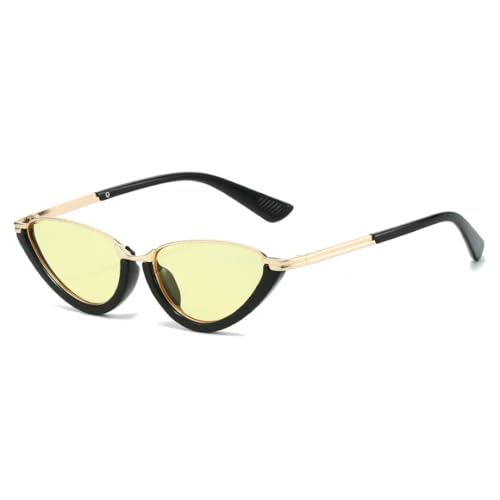 Lunettes de soleil œil de chat en métal petite monture femme été