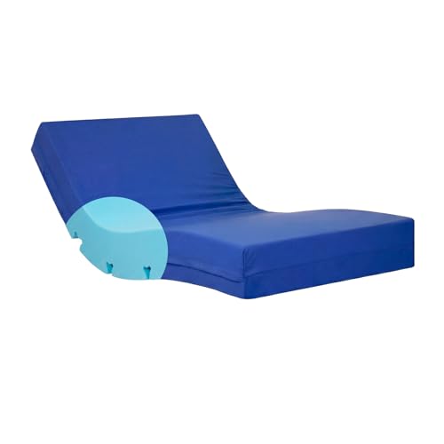 Duérmete Online - Colchón Sanitario de Alta Resiliencia HR Ignífugo, Funda Impermeable, Higiénico y Duradero, 90 x 190 cm