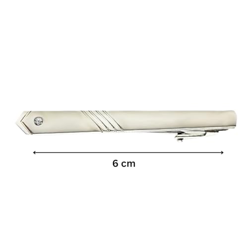 Image of TIE STUDIO Men's Metal tie pin | pack of 1 | Alloy Steel | Superior finishing | Packaging - Black box
