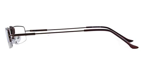 Image of Unisex Rectangle Brown Supra Power Reading Glasses (+2.25, C04, 6202)