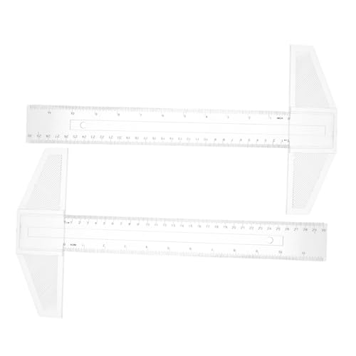 MOTHNUR 2個 丁字尺 木工測定用 高精型製図定規 作業向け スケール設計 図面作成や設計に