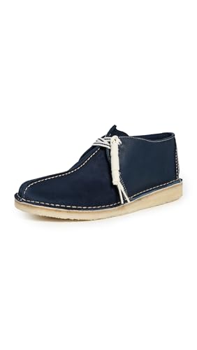 Clarks Mens Suede Desert Trek Shoes Navy Suede 10 Medium US