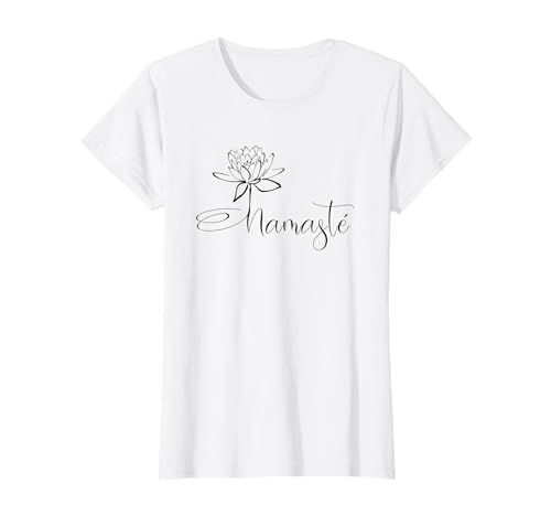 Yoga Mamas Outfit Namasté Schriftzug Lotusblume schwarz T-Shirt