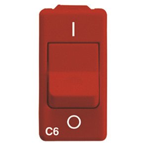 Disjoncteur C10 1P+N 3kA 230V rouge ideal renovation electrique