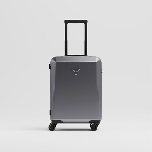 Image of Carry-On (55cm) Cabin Trolley Bag & Free Backpack, Phone Stand, Combination Lock, Charging Slots, Cup Holder, 8 Smooth Wheels, Polycarbonate Hard-Shell (T3, Alloy)