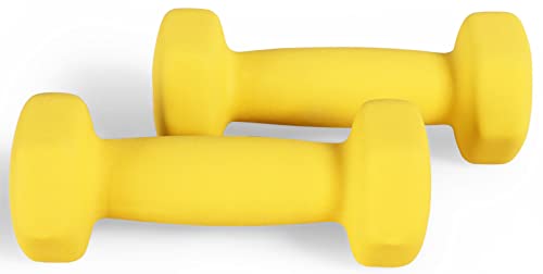 BalanceFrom-Neoprene-Dumbbell-Hand-Weights-Anti-Slip-Anti-roll-Hex-Shape-Colorful-Pair-or-Set-with-Stand