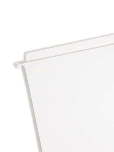 Smead Fastab Hanging File Folder, Straight-Cut Built-In Tab, Letter Size, White, 20 Per Box, (64102) #TOP1