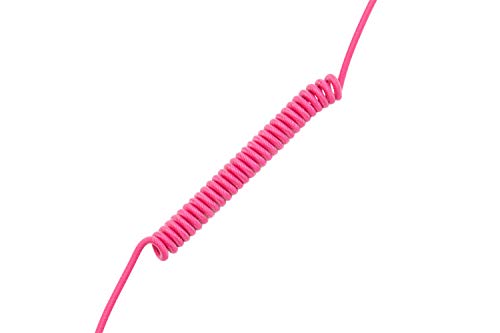Image of Coiled & Double-Sleeved Mechanical Keyboard Cable, for Type-C Mechanical Keyboards (Pink)
