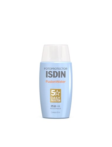 ISDIN Protetor Solar Facial Fusion Water 5 Stars Sem Cor FPS 60-50ml ISDIN Protetor Solar Facial Fusion Water 5 Stars Sem Cor FPS 60-50ml